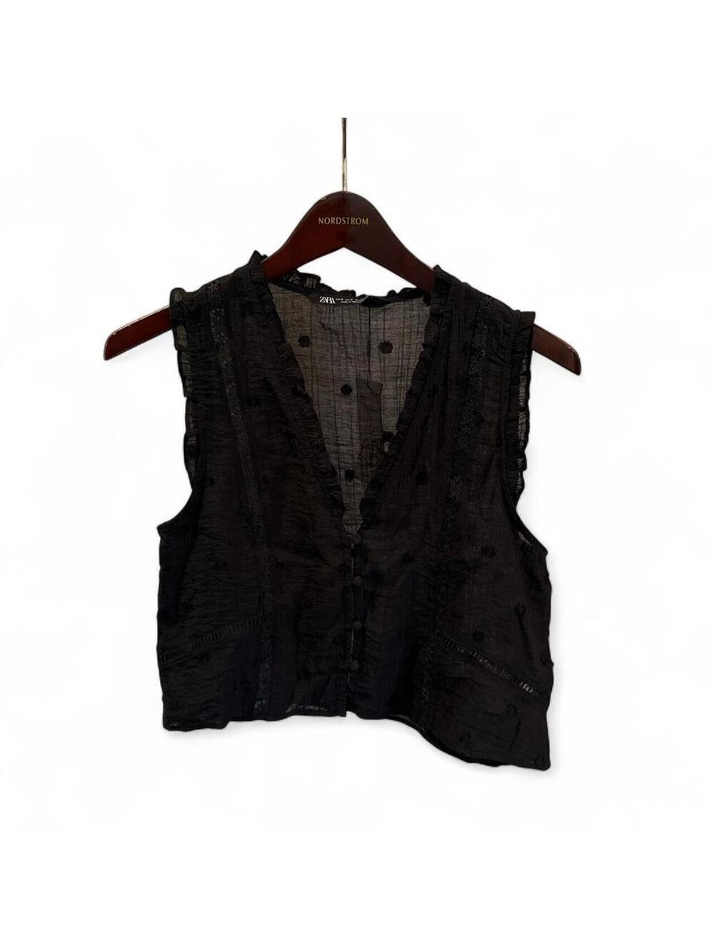 Zara Women's Black Crop-top
